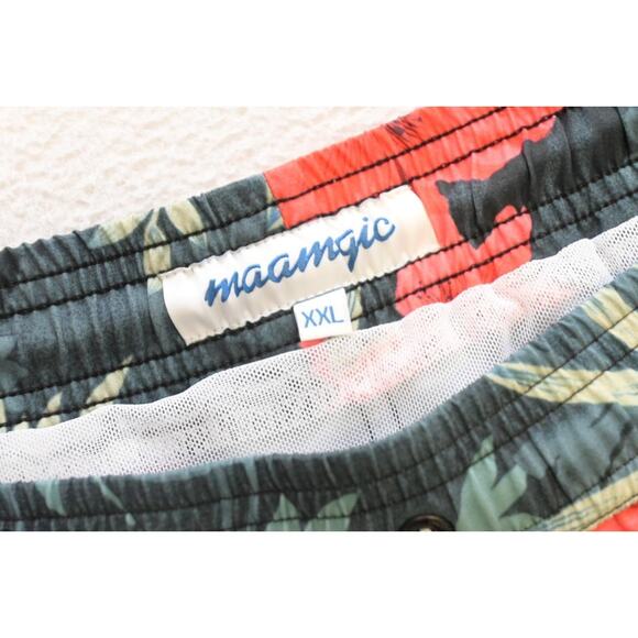 Maamgic Swim Trunks Floral Netted Surf Swim Athketic Mens Size 2XL XXL NWT - Picture 2 of 4